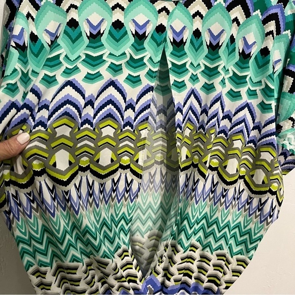 La Blanca multi Colored Aztec Print Beach Cover Up Medium - Picture 4 of 9